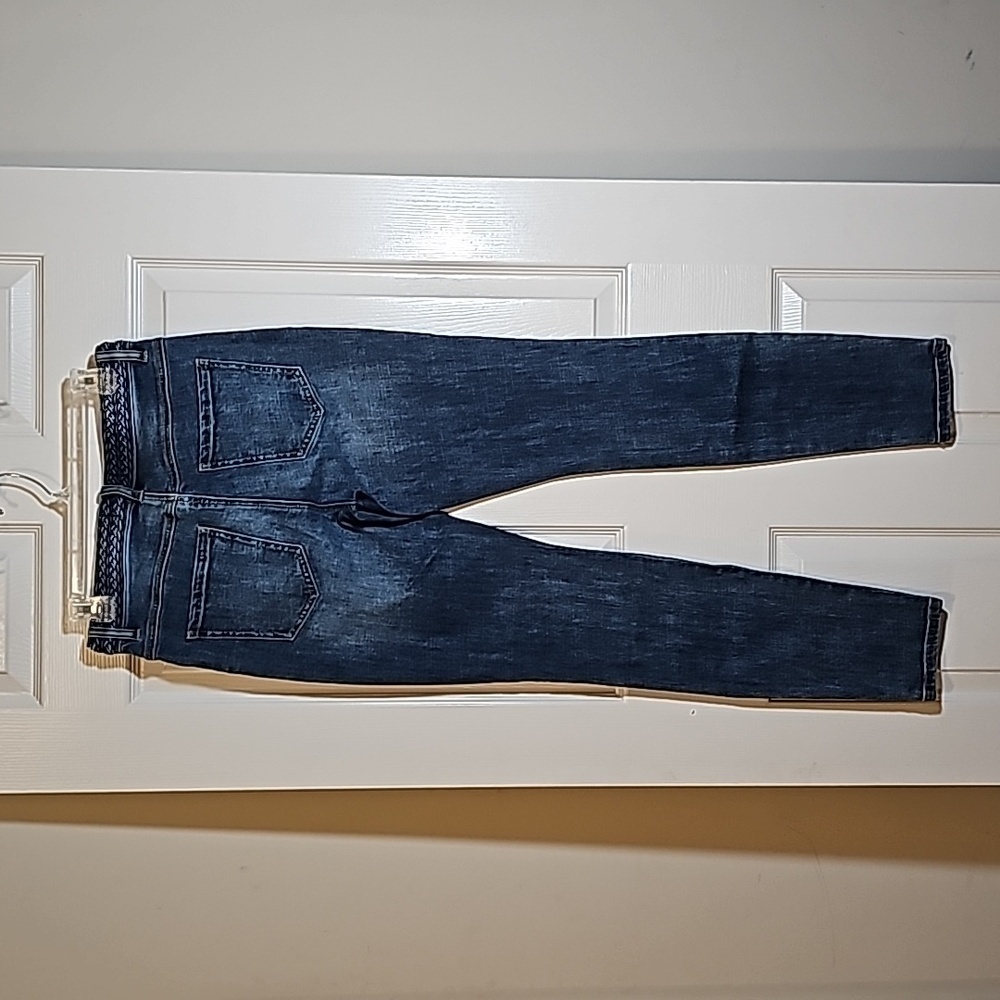 CABI Jeans Women's Button Fly High Rise Skinny BOHO Distressed Size 4 - Picture 3 of 9